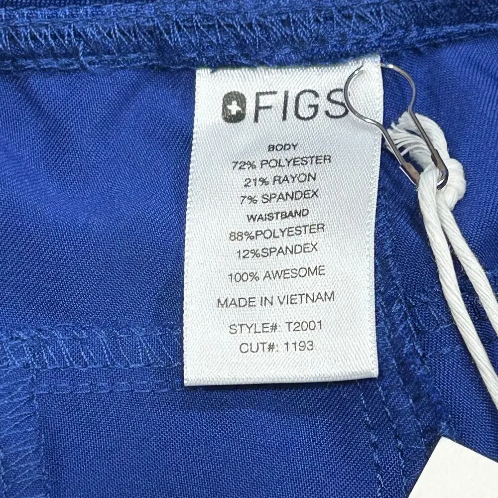 FIGS Men's Technical Collection Axim 2.0 Cargo Scrub Pants Royal Blue Small NWT